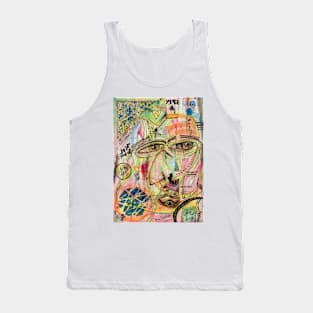 Abstract Coloured Haze Tank Top